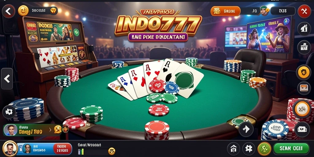 Tampilan gameplay seru dalam INDO777 dengan fitur Poker yang menarik.