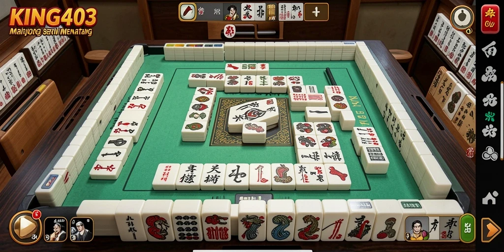 Screenshot KING403 menunjukkan gameplay Mahjong yang menarik dan seru.
