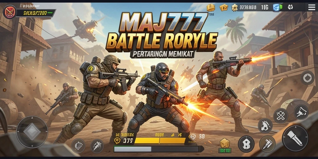 Gameplay Battle Royale seru dan intens di MAJ777.