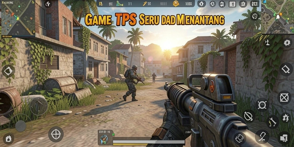 Tampilan gameplay menakjubkan dari RAJAKING dengan aksi TPS.