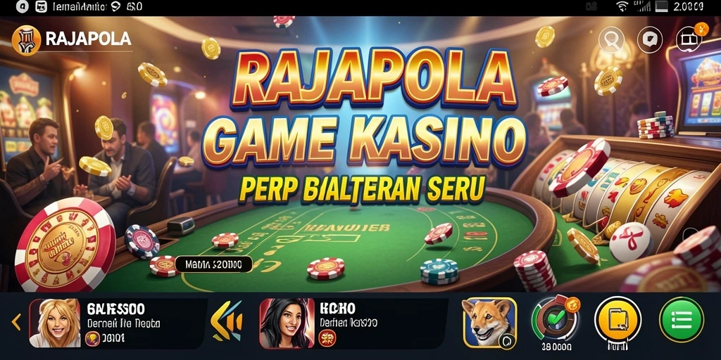 Tampilan gameplay seru di RAJAPOLA dengan beragam pilihan permainan Kasino.