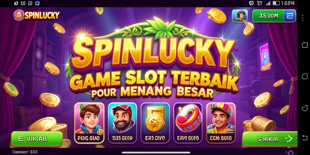 Gameplay SPINLUCKY yang penuh warna dan mendebarkan.